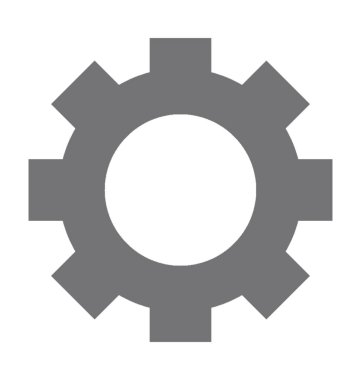 dişli düz vektör simgesi