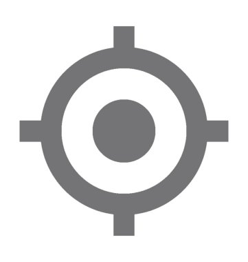 Odak düz vektör simgesi