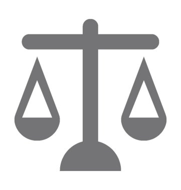 Denge ölçek düz vektör simgesi