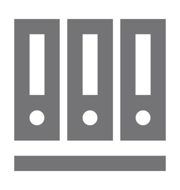 Kemer dosyalar düz vektör simgesi