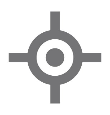 Odak düz vektör simgesi