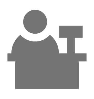 Resepsiyon düz vektör simgesi