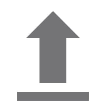 Yukarı ok düz vektör simgesi