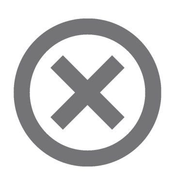 İşareti düz vektör simgesi çapraz