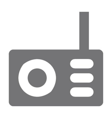 radyo düz vektör simgesi