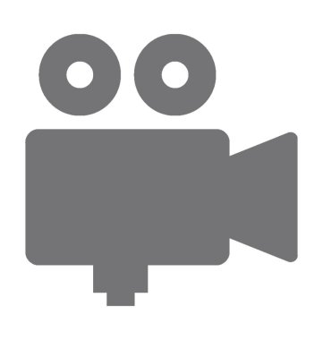 Çekim kamera düz vektör simgesi