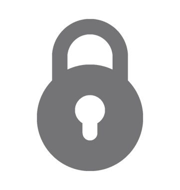 düz vektör simgesini kilitle