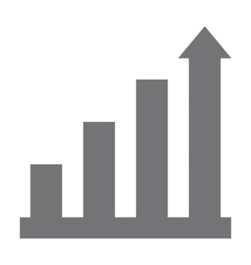Çubuk grafik düz vektör simgesi