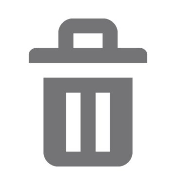 Çöp Kovası düz vektör simgesi