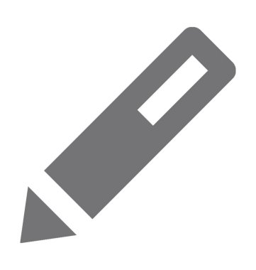 kalem düz vektör simgesi 