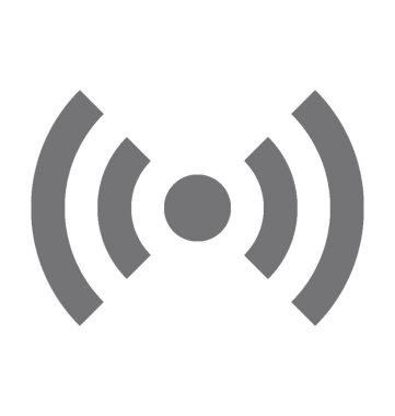 WiFi alanına düz vektör simgesi
