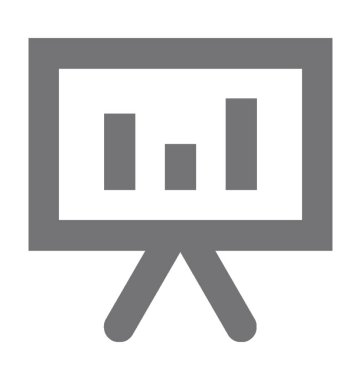 Grafik sunum düz vektör simgesi