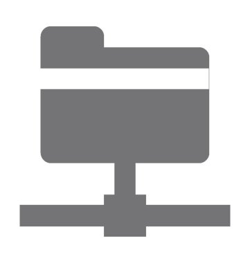 Klasör düz vektör simgesi bağlı