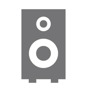 Hoparlör Düz Vektör Simgesi