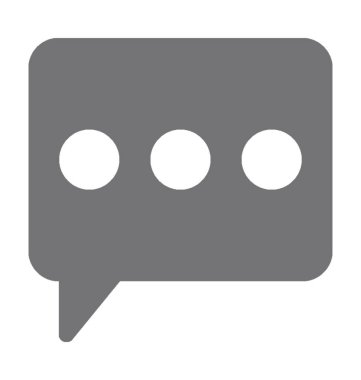 Konuşma Kabarcığı Düz Vektör Simgesi