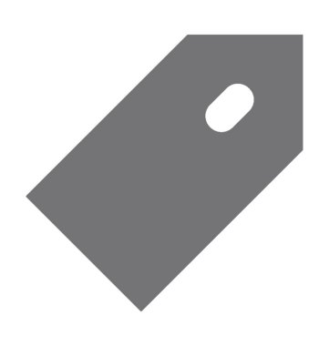 Etiketi düz vektör simgesi