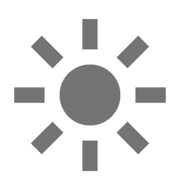 güneş düz vektör simgesi