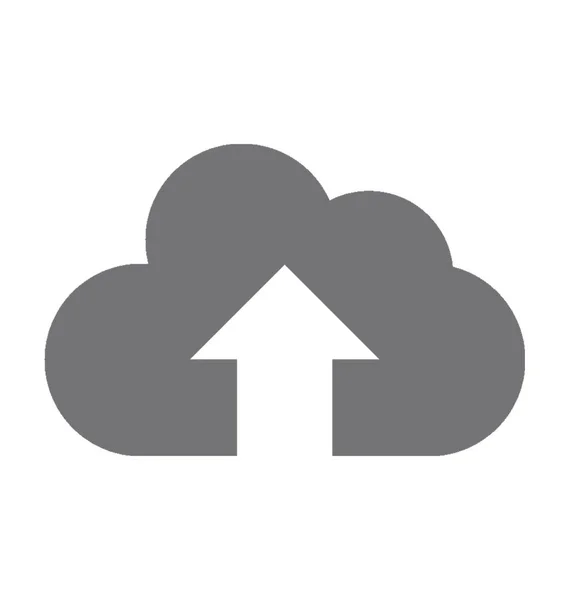 Nube Carga Plana Vector Icono — Vector de stock