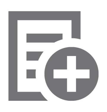 Belge düz vektör simgesi ekleme 