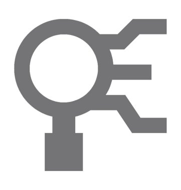 Arama grafik düz vektör simgesi 