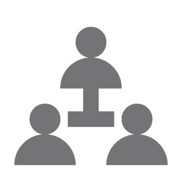 İnsanlar ağ düz vektör simgesi 