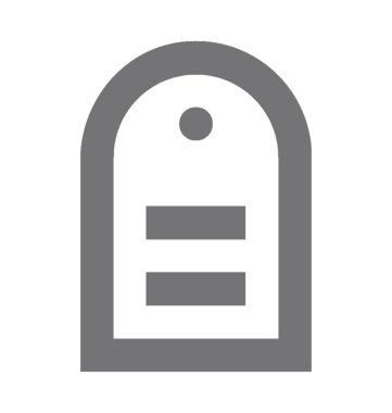 Etiketi düz vektör simgesi 