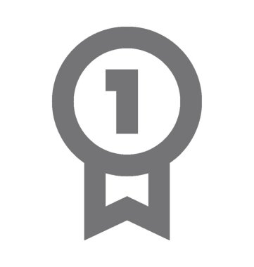 Şerit rozet düz vektör simgesi 