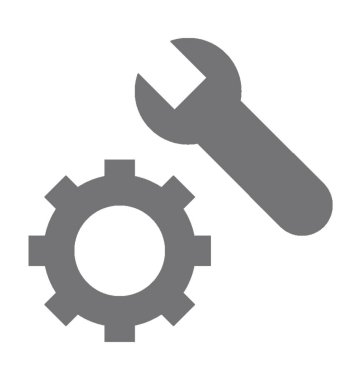 Ayarı araçlar düz vektör simgesi 