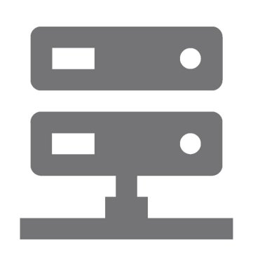 Sunucu Düz Vektör Simgesi 