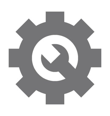 Ayarı araçlar düz vektör simgesi 