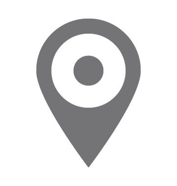 harita pin düz vektör simgesi 