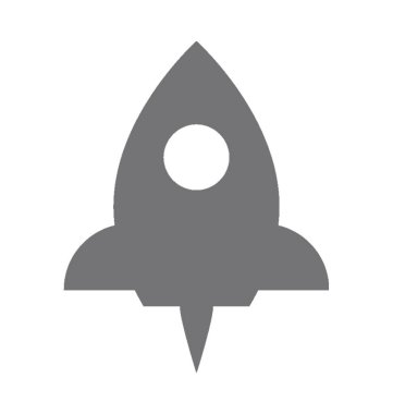 Füze düz vektör simgesi 