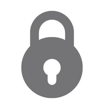 asma kilit düz vektör simgesi 