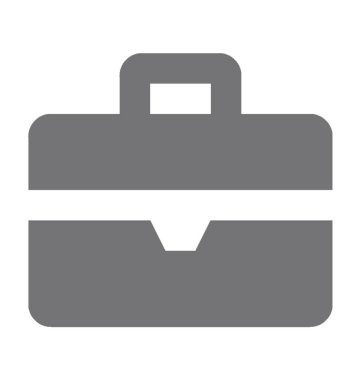 evrak çantası düz vektör simgesi 