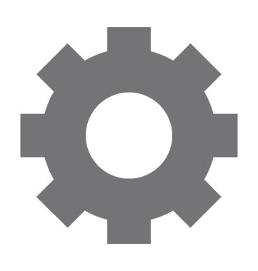 COG düz vektör simgesi 