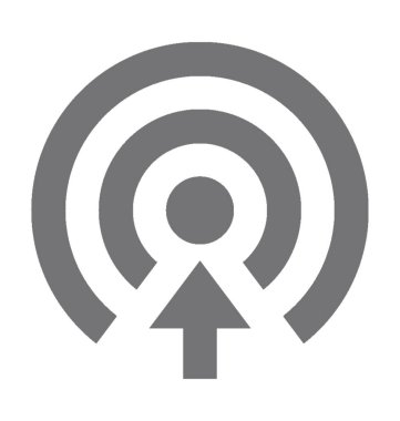 Odak düz vektör simgesi 