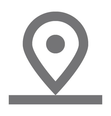 Konum Pin Düz Vektör Simgesi 