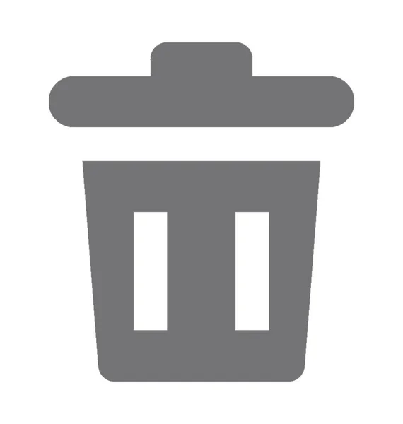 Vuilnisbak Platte Vector Icon — Stockvector