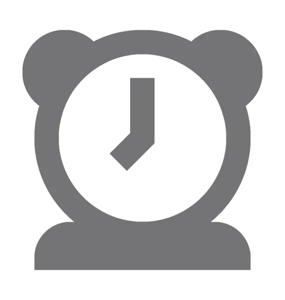 Reloj Despertador Vector Plano Icono — Vector de stock