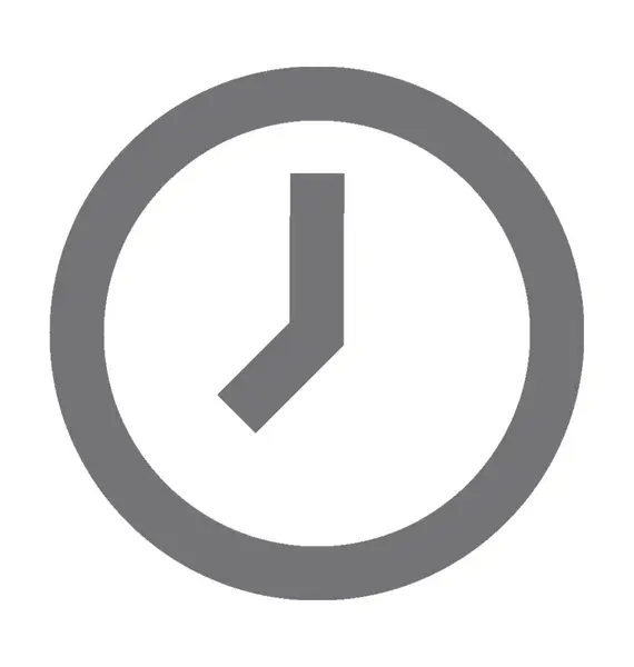 Relógio Ícone Vetor Plana — Vetor de Stock