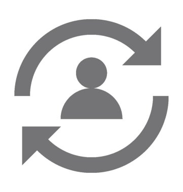 Profil eşitleme düz vektör simgesi 