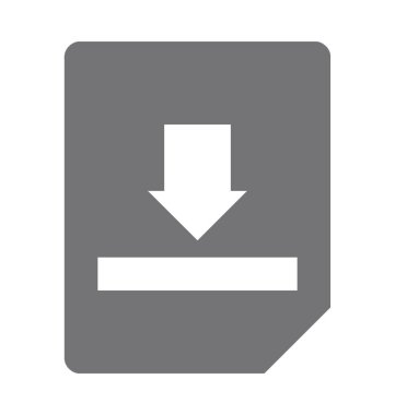 Dosya indirme düz vektör simgesi 