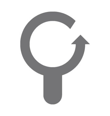 Büyüteç düz vektör simgesi 