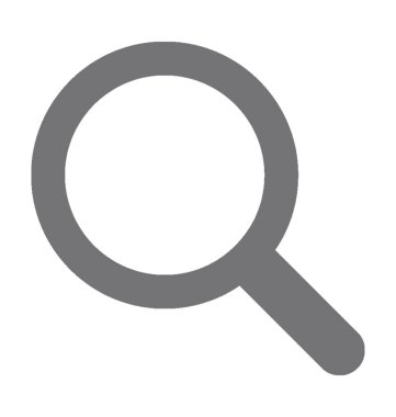 Büyüteç düz vektör simgesi 