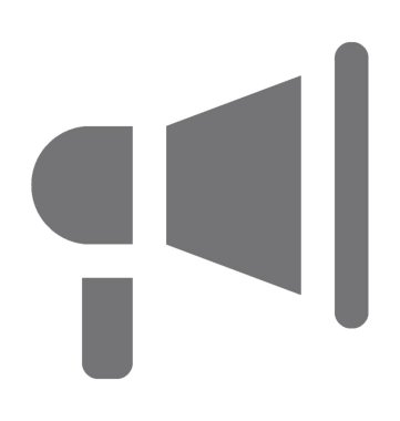 megafon düz vektör simgesi 