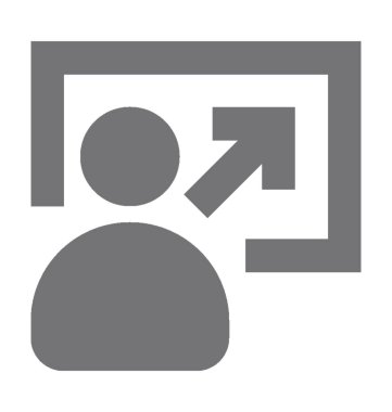 Kullanıcı ok düz vektör simgesi 