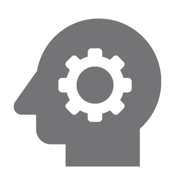 Beyin fırtınası düz vektör simgesi 