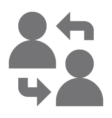 Kullanıcılar düz vektör simgesi 