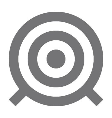 Odak düz vektör simgesi 