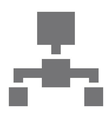 Hiyerarşi yapısı düz vektör simgesi 